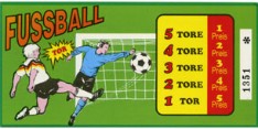 Fu&szlig;ball-Knibbelkarten, Tombola Lose, Aufreisslose