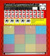 R&ouml;llchenlose im Fu&szlig;ball-Stechbrett