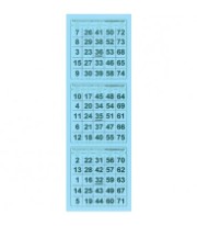 75er Bingotickets mit 25 Zahlen